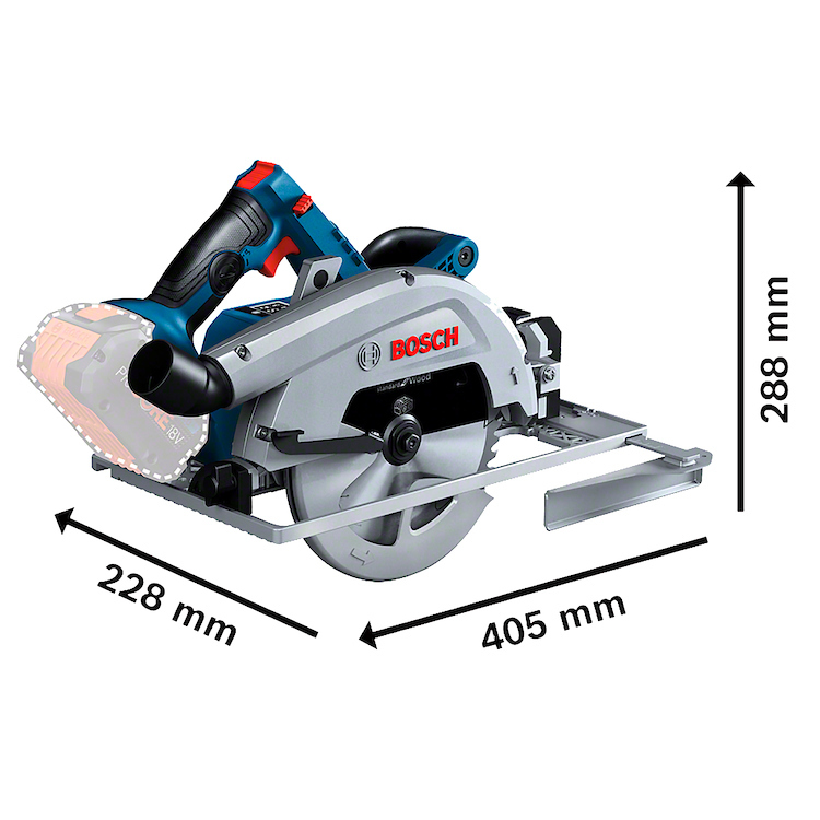 Sierra Circular 7 1/4&quot; / 18V / GKS 18V-68 GC / BITURBO / BARETOOL / BOSCH-