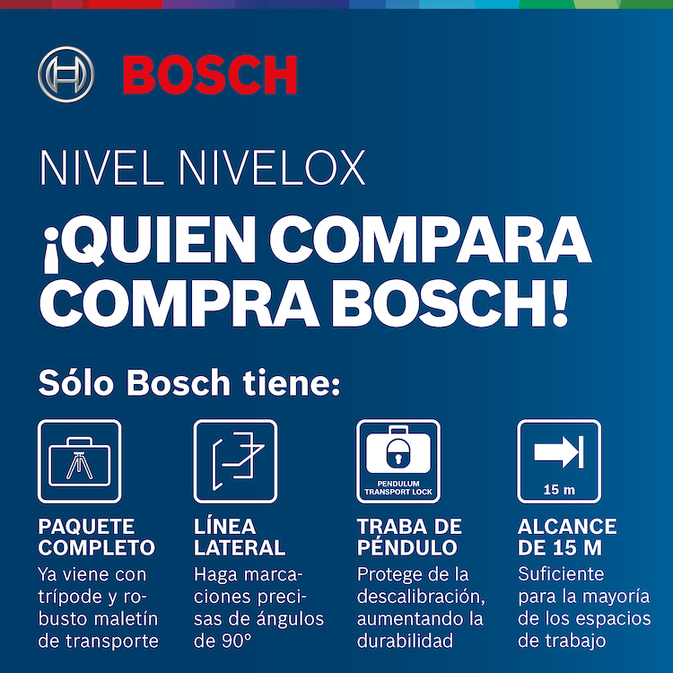 Nivel Laser GLL 3 X NIVELOX / BOSCH-7-E-4