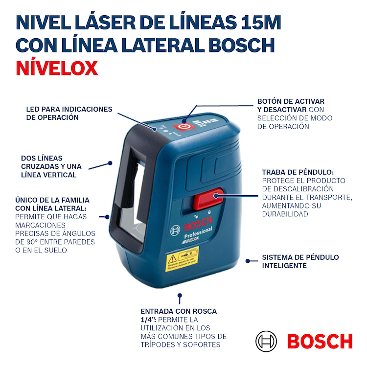 Nivel Laser GLL 3 X NIVELOX / BOSCH-7-E-4
