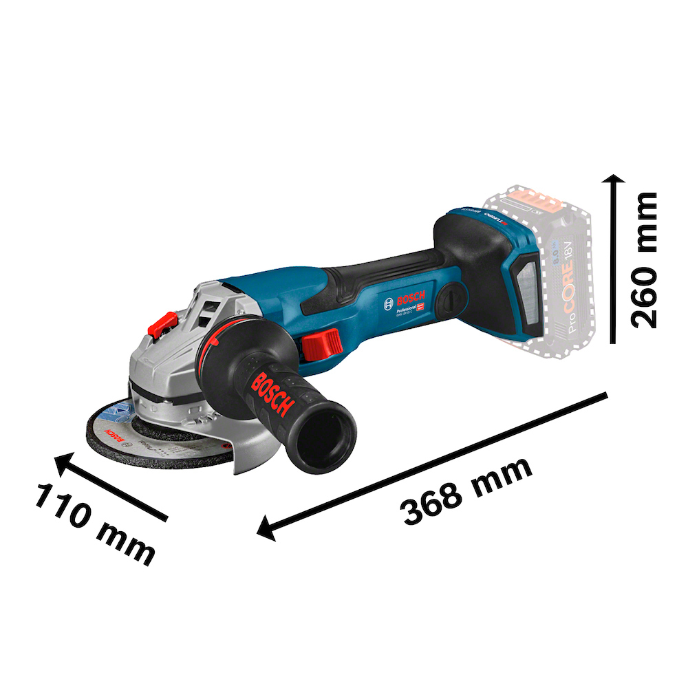 Amoladora 4 1/2&quot; GWS 18V-15 C / BARETOOL / BOSCH-