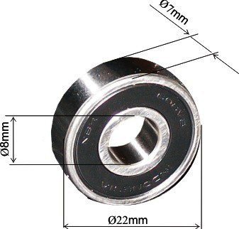 Cojinete 608 LU / GWS 22-230 / BOSCH-4-D-1-A-3