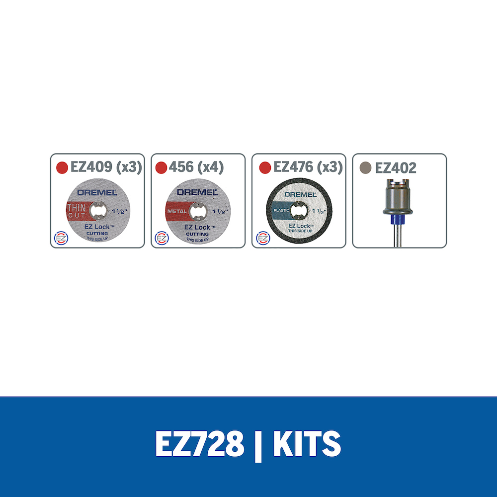 Kit Accesorios 11 Piezas Dremel EZ728-01 / PARA CORTE EZ-LOC / BOSCH-
