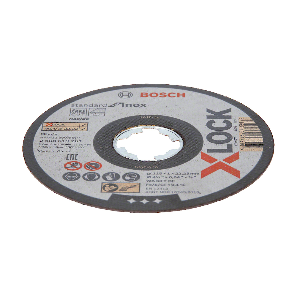 Disco abrasivo 4 1/2&quot; X 1 mm Corte INOXIDABLE lamina / STANDARD / BOSCH- (copia)