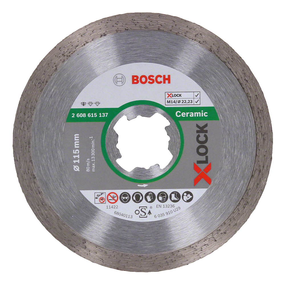 Disco de diamante 4 1/2&quot; RIN Continuo BOSCH para Ceramica / BOSCH-