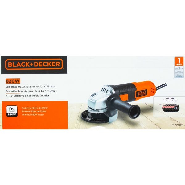 Amoladora 4 1/2&quot; Black Decker 5 Disco Gratis / DEWALT-4-A-2-B