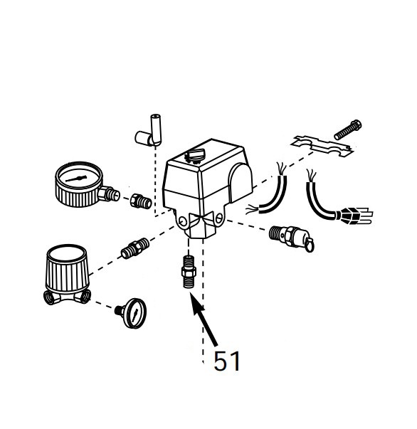 Compresor REP. Conector Macho Automatico / VT6195 / VT6395 / BOSCH-1-D-2-B-3