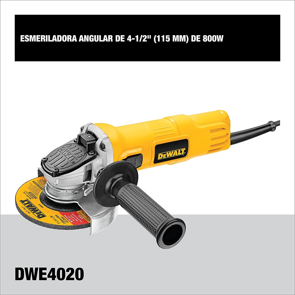 Amoladora 4 1/2&quot; DEWALT DWE4020-BE 800 Watt / DEWALT-6-B-3-B