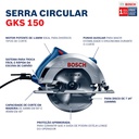 Sierra Circular BOSCH 7 1/4&quot; GKS 150      1500 Watt / BOSCH-2 Y 3