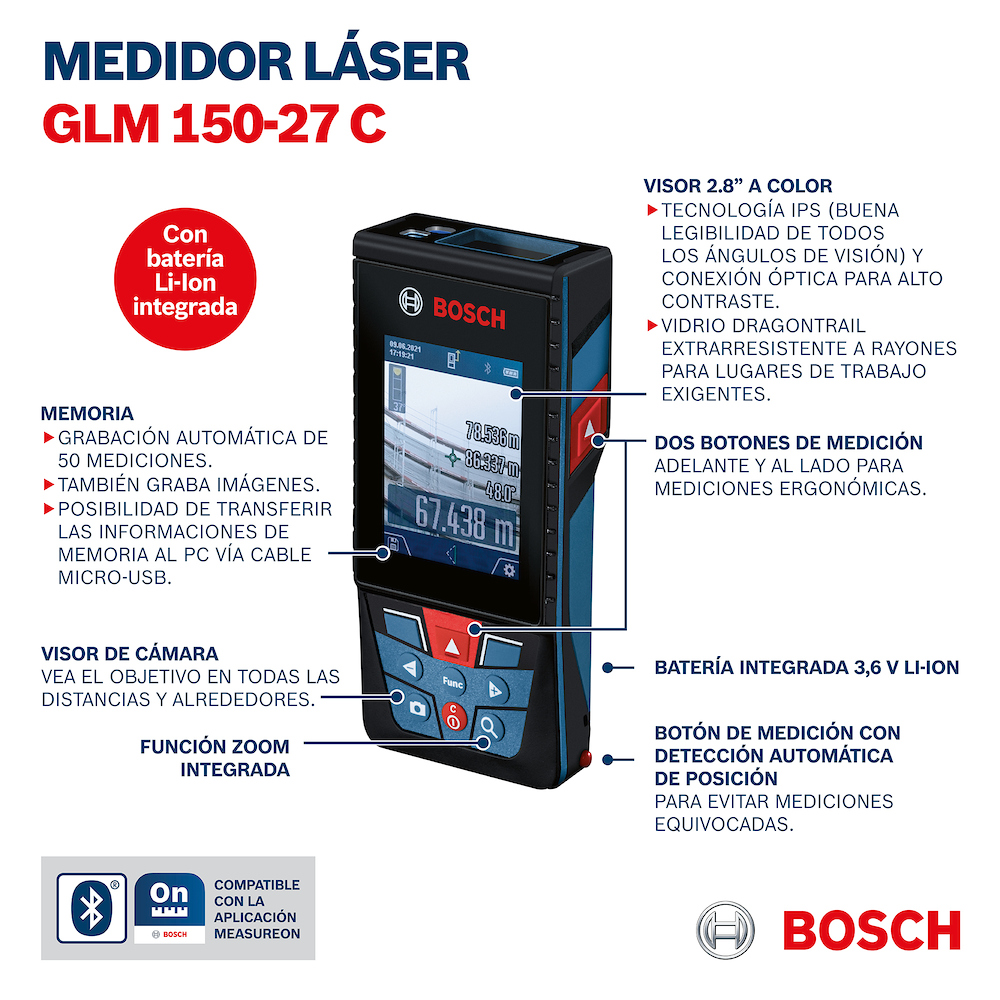 Medidor Laser GLM 150-27 C / BOSCH-7-D-4