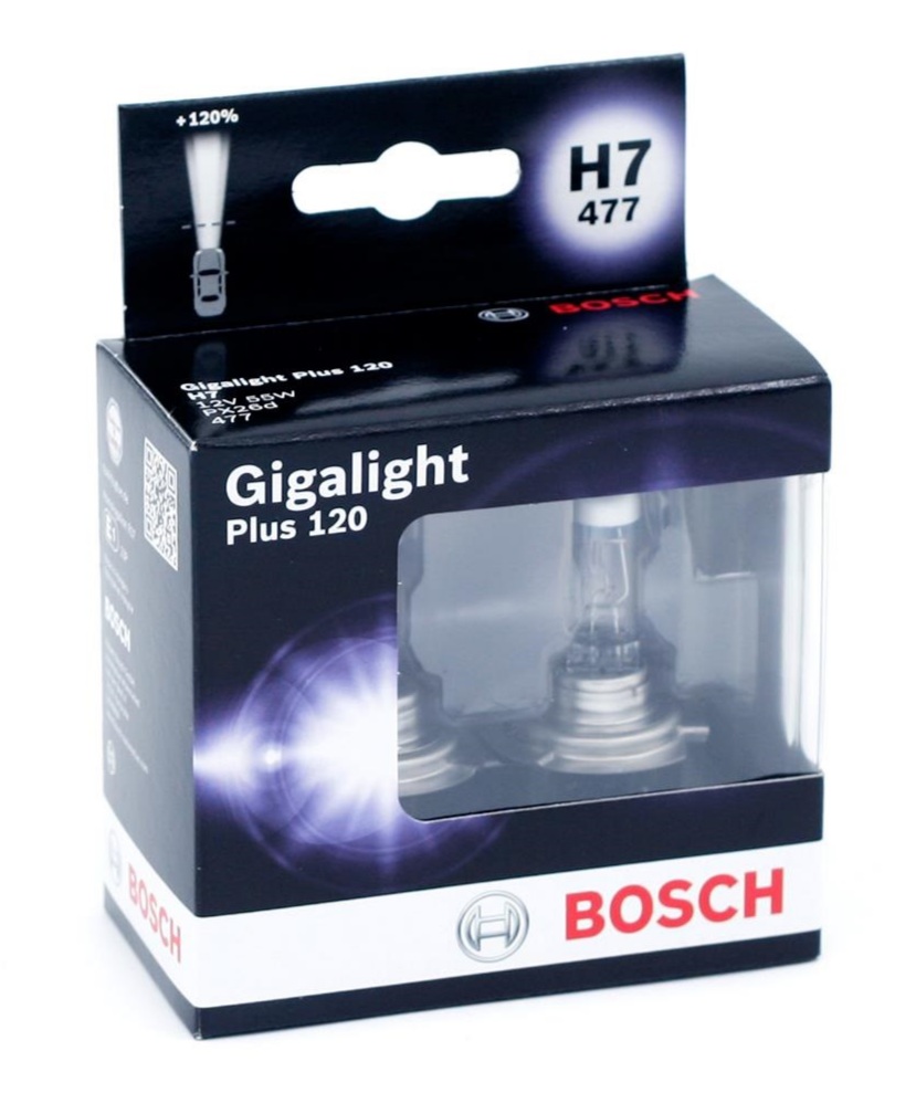 Bombilla BOSCH / GIGALIGHT PLUS 120 / H7 / 12V / 55 W / KIT / BOSCH