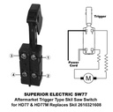 Interruptor Sierra Circular 7 1/4&quot; DW384 / DW358 / DW362 / Skil 77 / 1677 MD / BOSCH-3-D-1-H-2