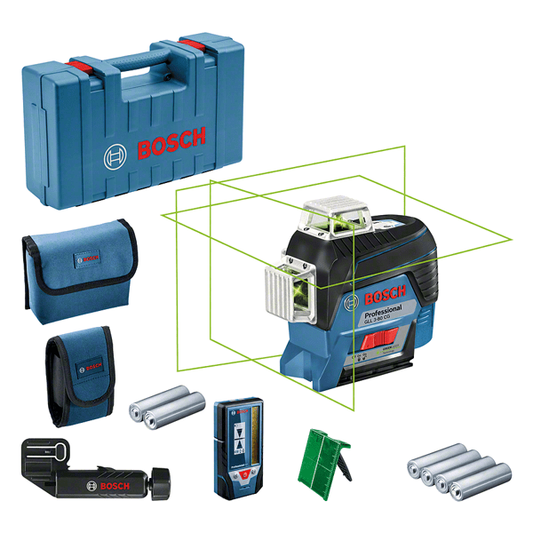 Nivel Laser GLL 3-80 CG + LR7 + BM1 de linea VERDE / BOSCH-8-B-1