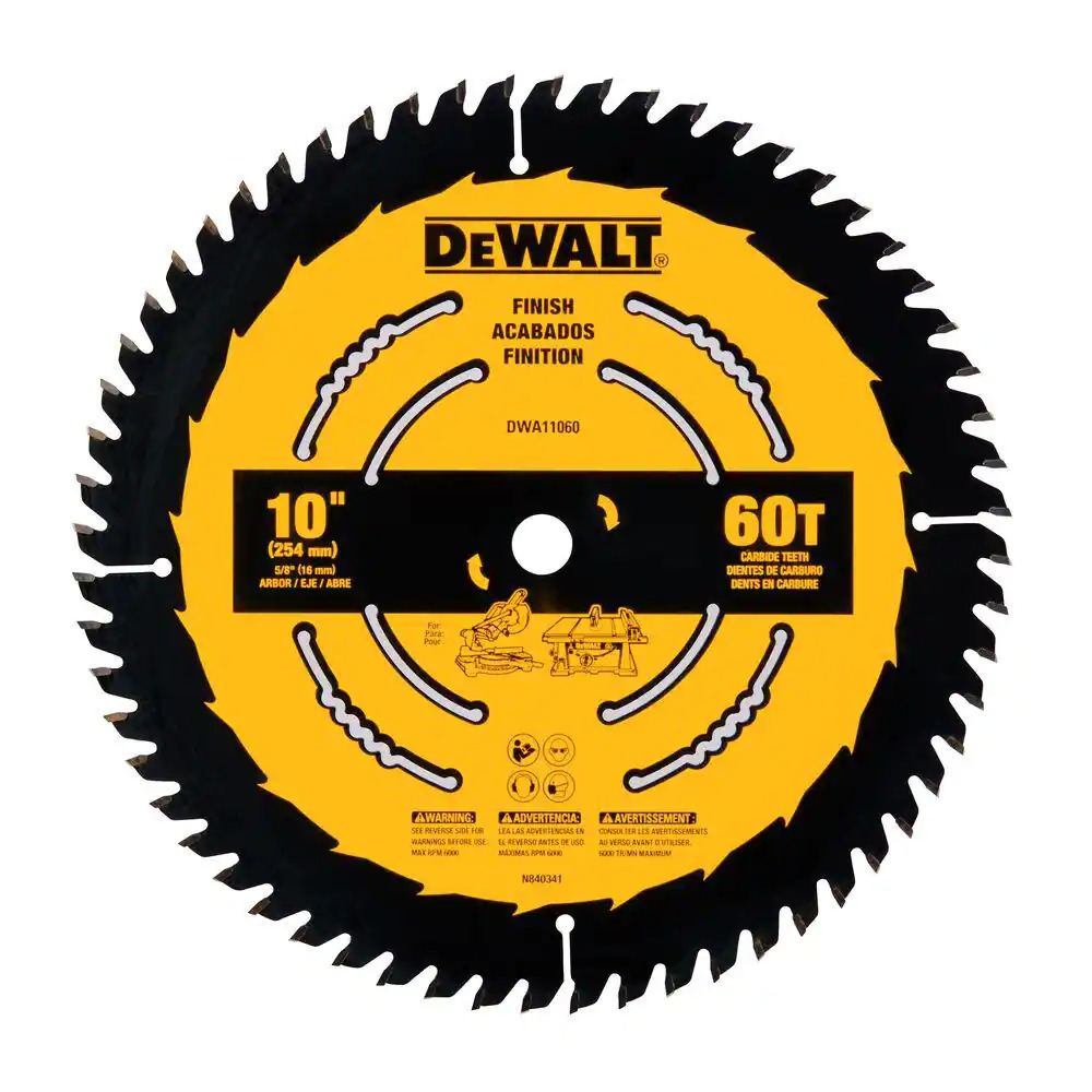 Disco Sierra Circular 10&quot; DEWALT 60 Dientes MELAMINA / DEWALT-