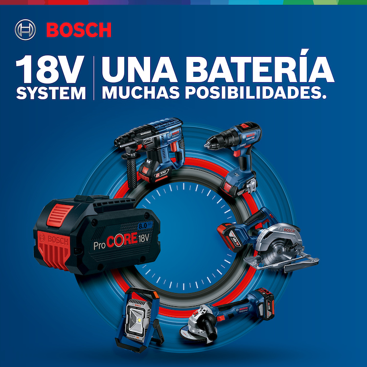 Taladro inalambrico 18 BOSCH Voltios GSB 18V-50 + PERCUCION / BOSCH-7-E-2