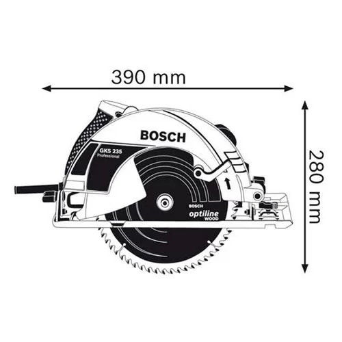 Sierra Circular BOSCH 9 1/4&quot; GKS 235      1700 Watt / BOSCH-8-A-2