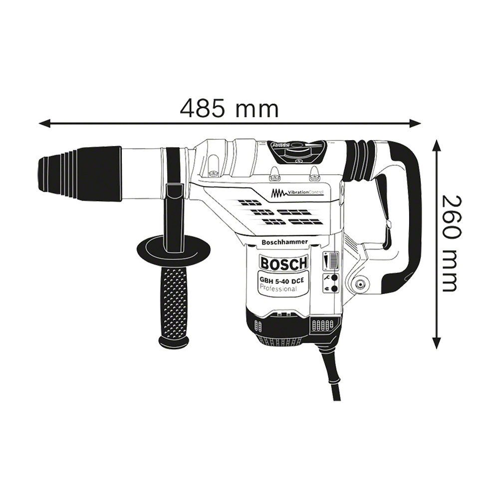 Martillo Perforador 5 KG GBH 5-40 DCE 8.8 J 1,150 W / BOSCH-9-A-2