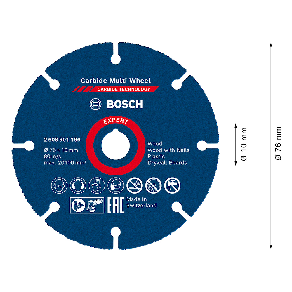 Disco de diamante 3&quot; BOSCH Corte Madera / Metal / Platico / MULTI WHEEL / EXPERT / BOSCH-