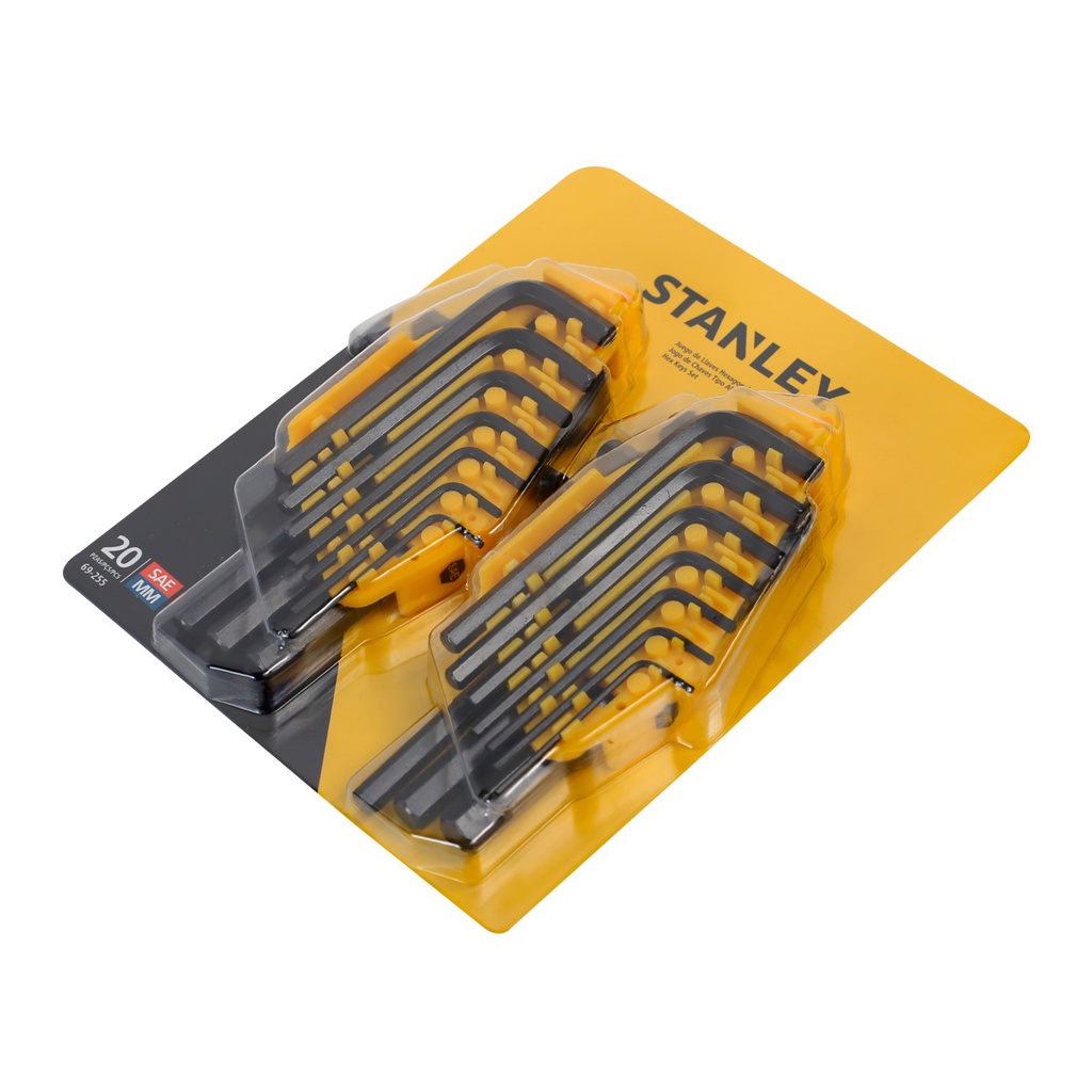 Llaves Hexagonales / Allen / 20 Unidades PULGADAS ( 1/16 a 3/8 ), METRICAS ( 1.5 a 10 ) STANLEY/ DEWALT-