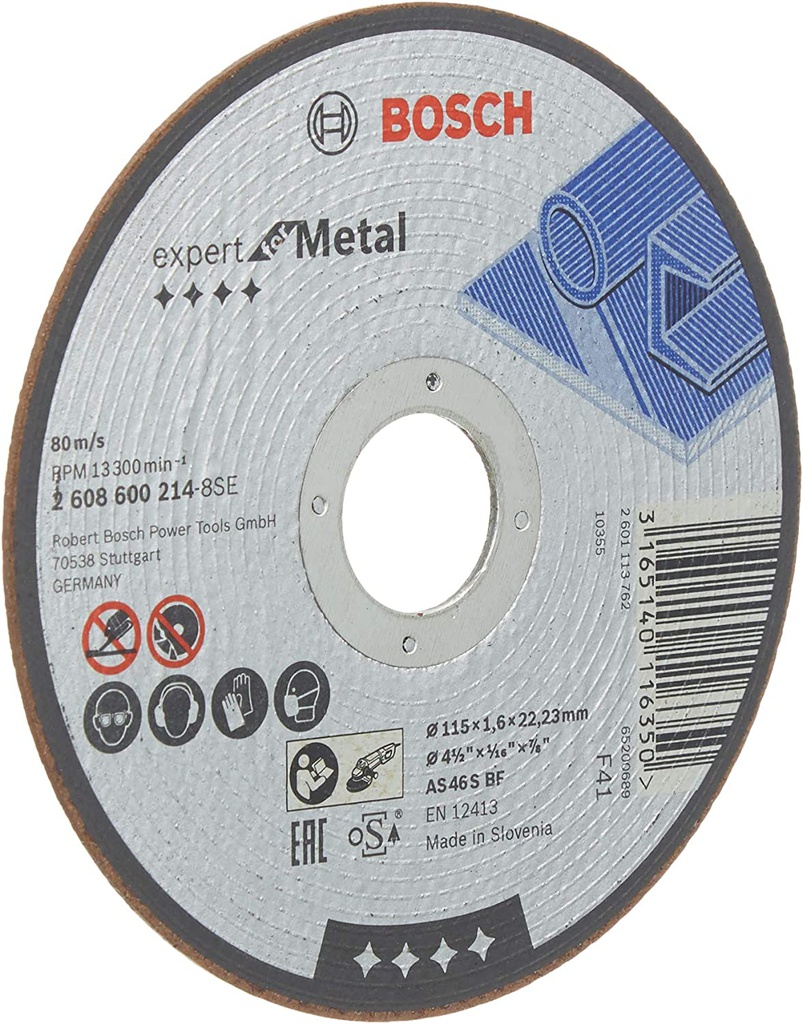 Disco abrasivo 4 1/2&quot; X 1.6 mm Corte metal / EXPERT / BOSCH-