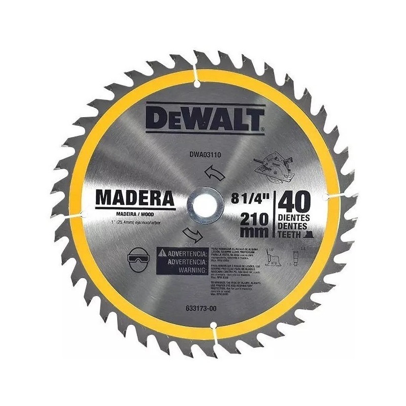 Disco Sierra Circular 8 1/4&quot; 40D / DEWALT-