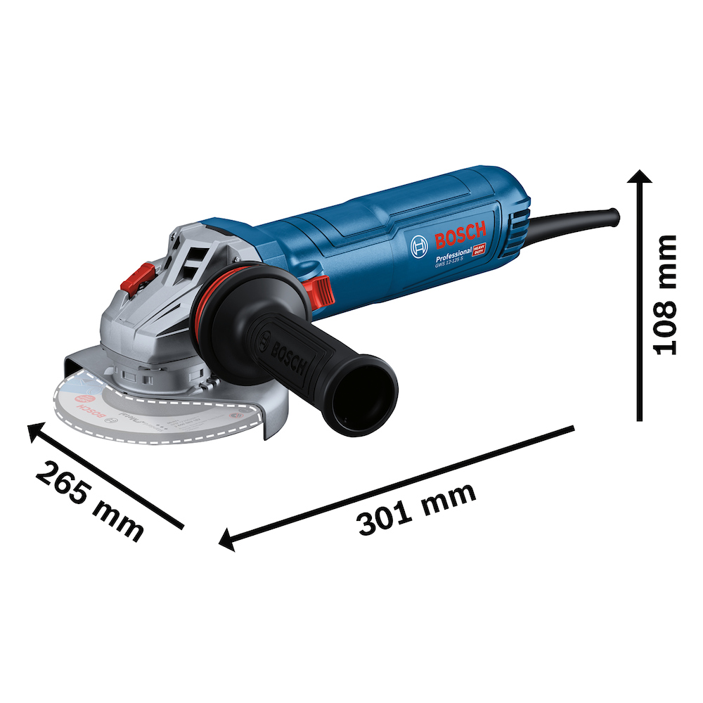 Amoladora 5&quot; BOSCH GWS 12-125 S / Eje 5/8&quot; / Alemana / BOSCH-