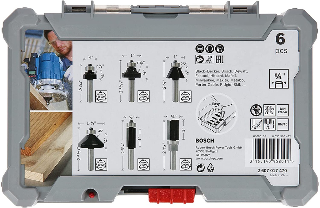 Juego de fresas puntas para router 6 piezas dremel