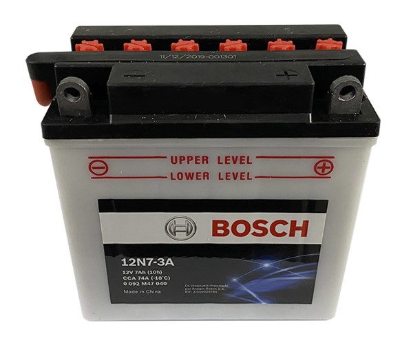 Bateria Moto 12N7-3A / 12N7-4A / BOSCH / 7 Ah / BOSCH-