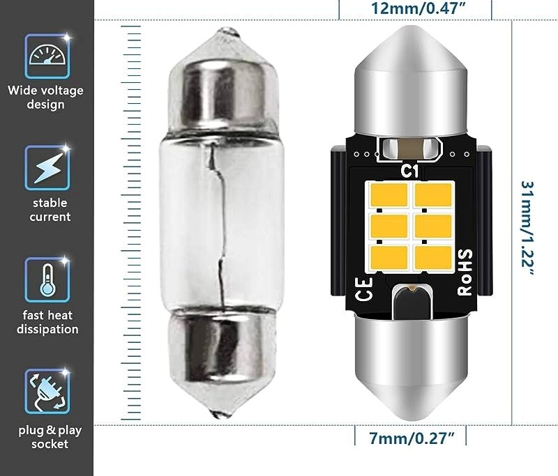 Bombilla LED STARK / D3175 / 9-18 V / 350LM / TECHO / BOSCH-5-D-2-A