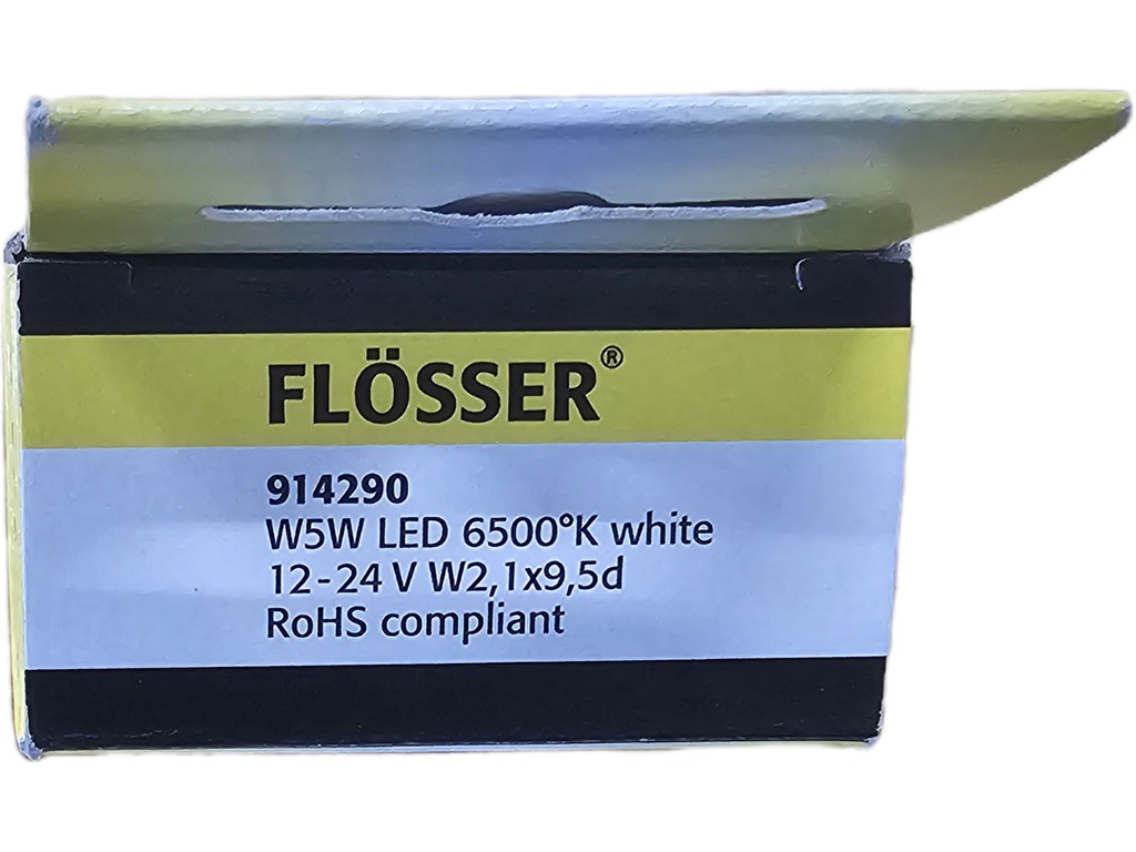 Bombilla LED FLOSSER / W5W / T20 / 12-24 V / 6500K / BOSCH-5-D-2-H