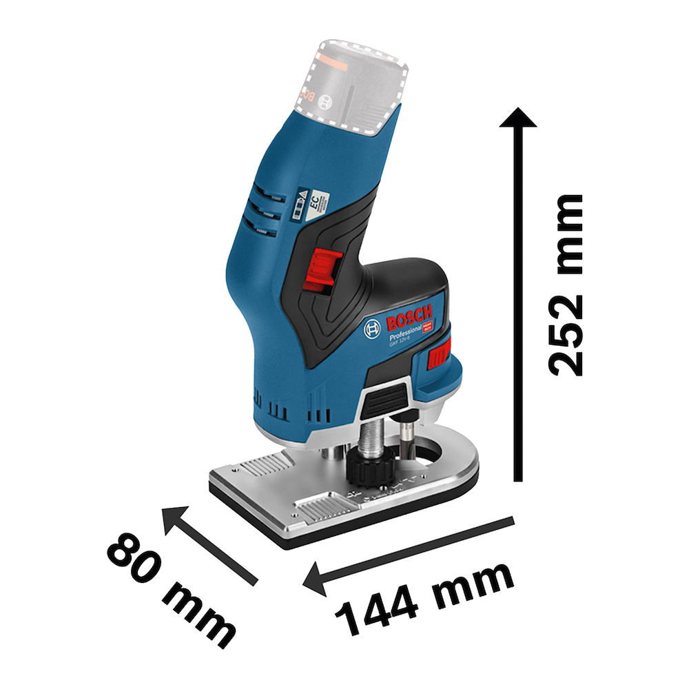 Router de Palma 12V - GKF 12V-8 - / BARETOOL / BOSCH-9-C-2