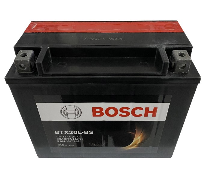 Batería de Moto 12V 18Ah Positivo Derecho M6 Bosch 39BTX20L-BS