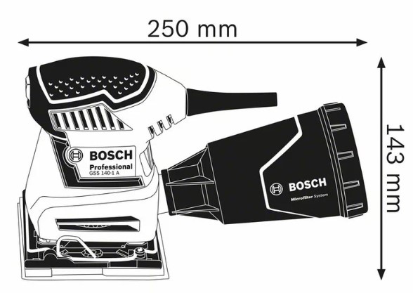 Lijadora Orbital 1/4&quot; BOSCH GSS 140-1 A / BOSCH-9-E-1