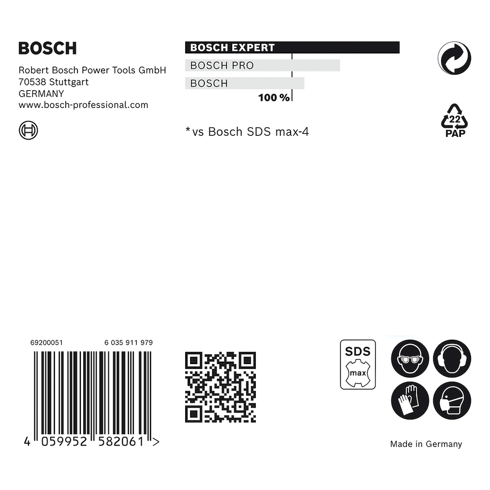 Broca SDS-Max 8X BOSCH 3/4 X 21 / EXPERT / BOSCH-