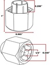 Collet de 1/4&quot; Para Router DW 616, DW621, DW618 DeWalt / BOSCH-3-B-1-A-3