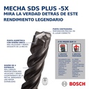 Broca SDS Plus 7/8&quot; X 18&quot; BOSCH / 4 LADOS / 5X / BOSCH-