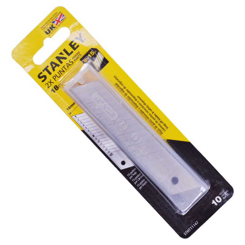 Cuchilla / Repuesto 10 Piezas ( 3/4&quot; x 18 mm ) 15 Segmentos / STANLEY / DEWALT-