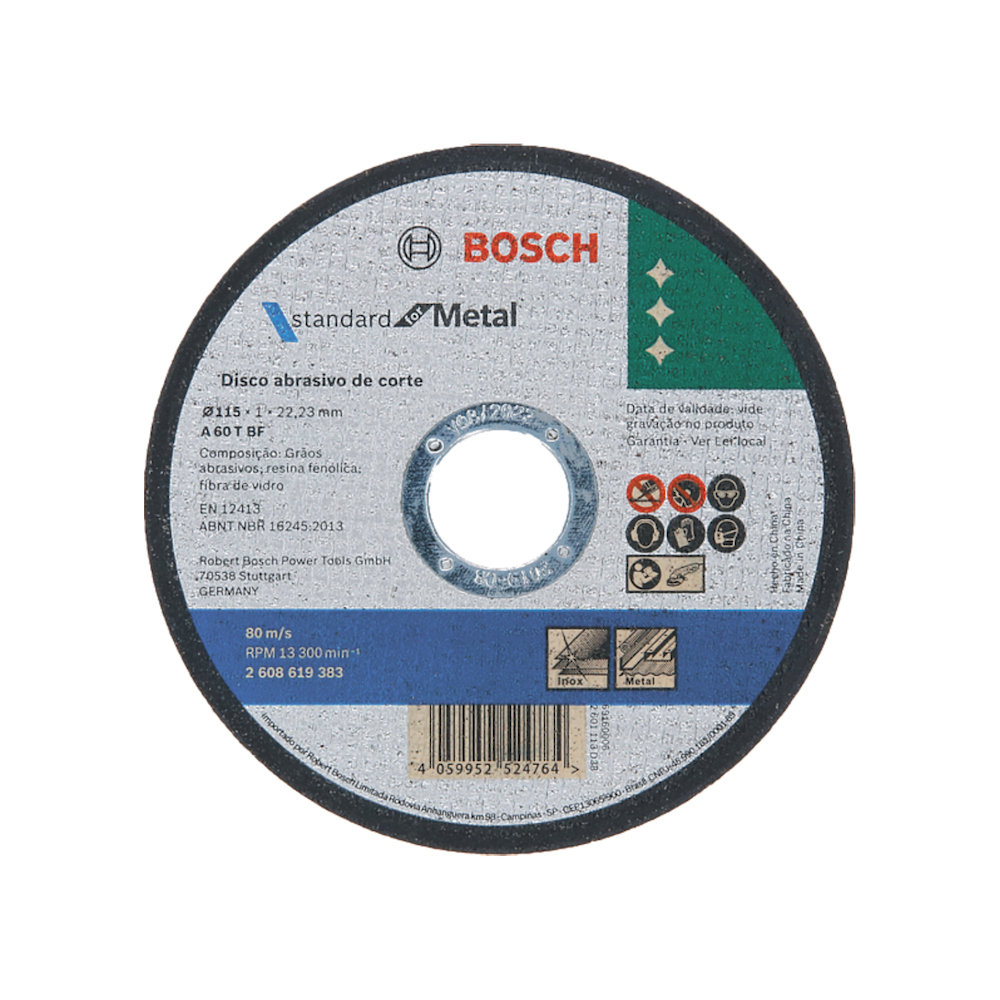Disco abrasivo 4 1/2&quot; X 1 mm Corte INOXIDABLE lamina / BOSCH-7-C-3-A