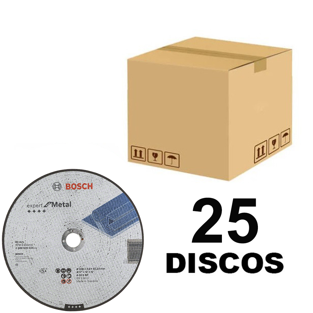 Disco abrasivo 9&quot; Corte metal Plano / 9&quot;x1/8&quot;x7/8  / EXPERT / BOSCH-7-B-3