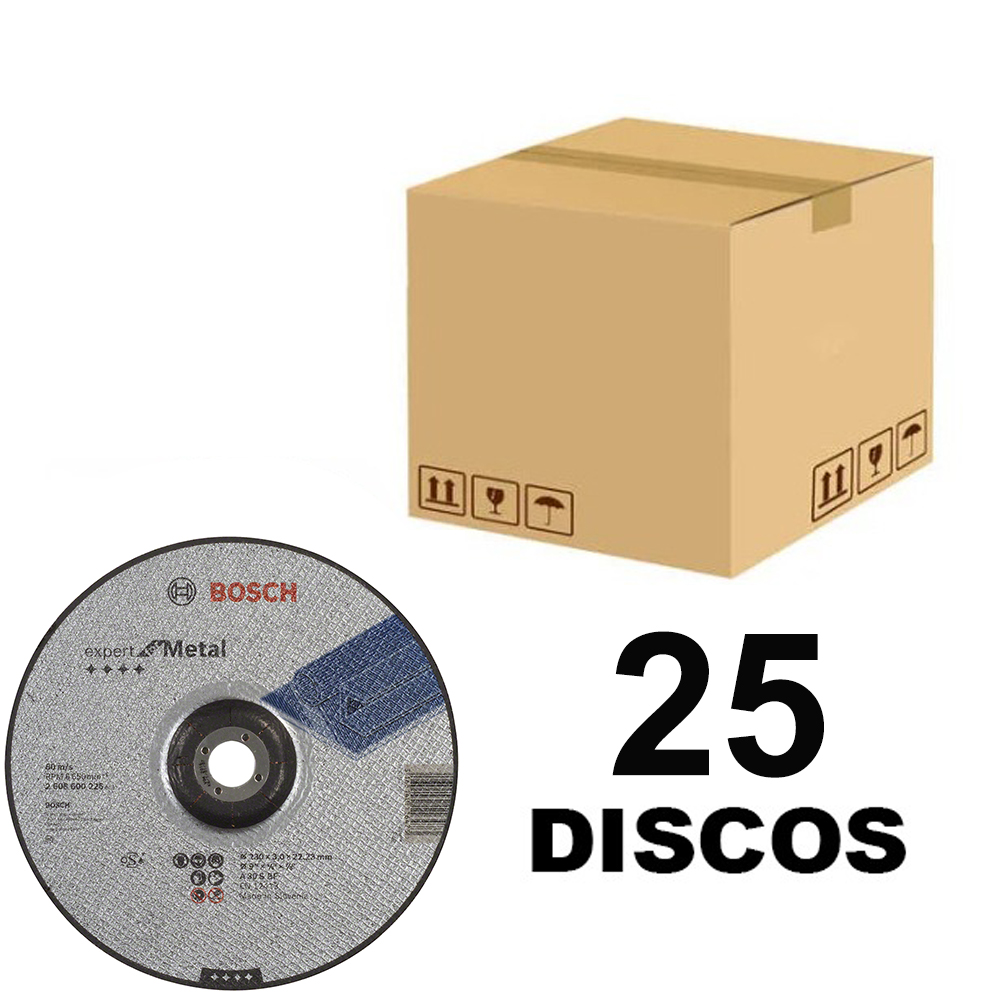 Disco abrasivo 9&quot; Corte metal Concavo / 9&quot;x1/8&quot;x7/8  / EXPERT / BOSCH-