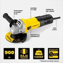 Amoladora 4 1/2&quot; STANLEY STGS9115-B3 900W / DEWALT-1-B-1-B