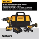 Combo Taladro DCK248P1-B3 / DCD796+DCF887 / 2 Bateria 1 Cargador / 20 Voltios / DEWALT-