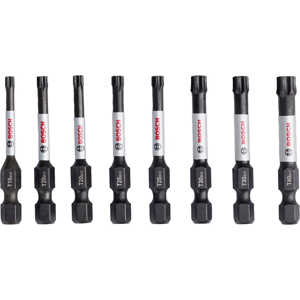 Punta Torx T15-T20-T25-T30-T40 BOSCH / 8 UNIDADES / BOSCH-TABLA-ACC