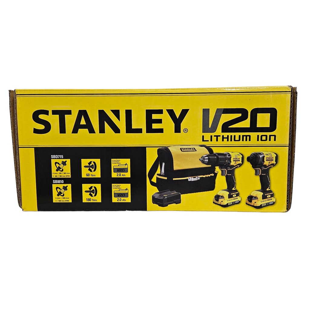 Combo Taladro SBD715+SBI810 / 2 Bateria 1 Cargador / 20 Volt / STANLEY / DEWALT-6-C-1-B