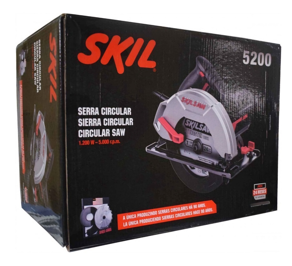 Sierra Circular SKIL 7 1/4&quot; 5200 1200 Watt / BOSCH-4Y5-FONDO