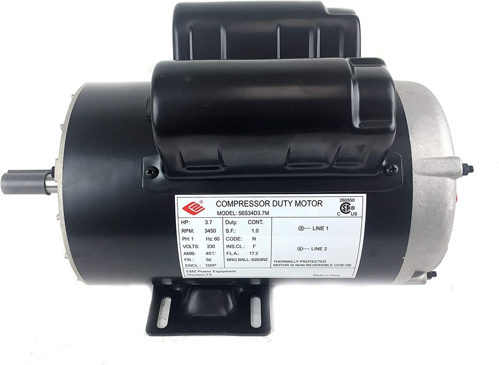 Compresor REP. Motor 220V / 3.7 HP CAMBELL HAUSFELD / VT6195  / VT6395 / BOSCH-