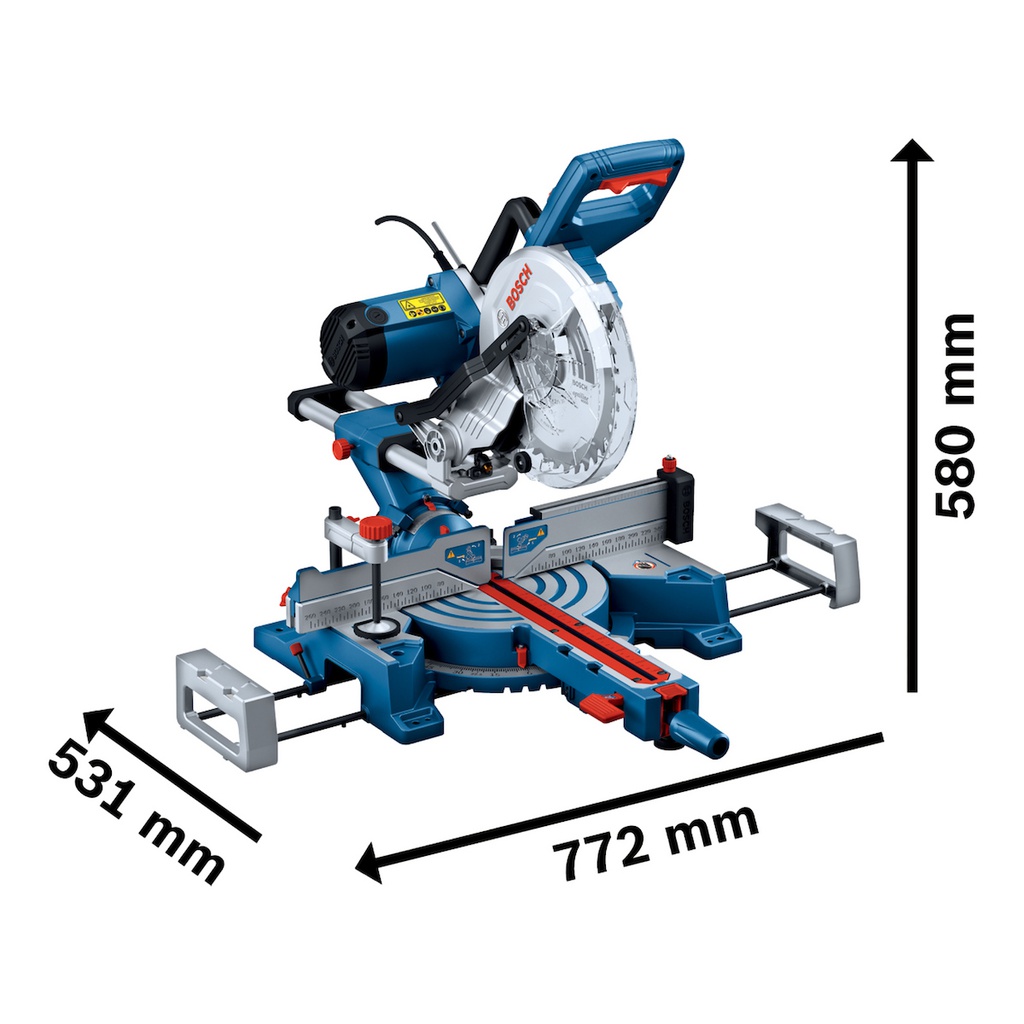 Sierra ingletadora BOSCH 10&quot; (Con Carril) GCM 254 D / 1800 W/ BOSCH-