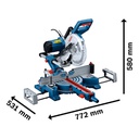 Sierra ingletadora BOSCH 10&quot; (Con Carril) GCM 254 D / 1800 W/ BOSCH-