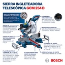 Sierra ingletadora BOSCH 10&quot; (Con Carril) GCM 254 D / 1800 W/ BOSCH-