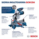 Sierra ingletadora BOSCH 10&quot; (sin Carril) GCM 254 1750 WATTS / BOSCH-