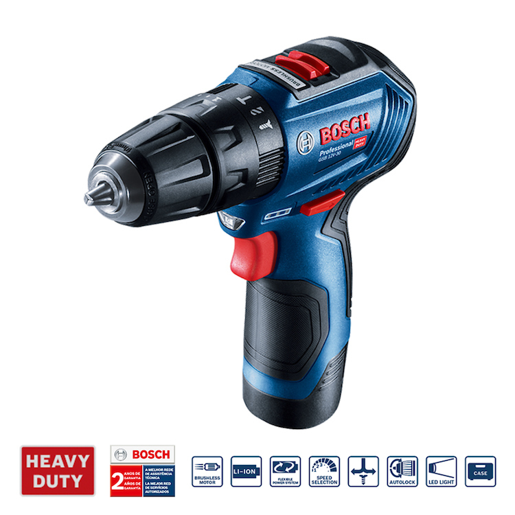 Taladro inalambrico 12 BOSCH Voltios GSB 12V-30 / BOSCH-9-D-1-A